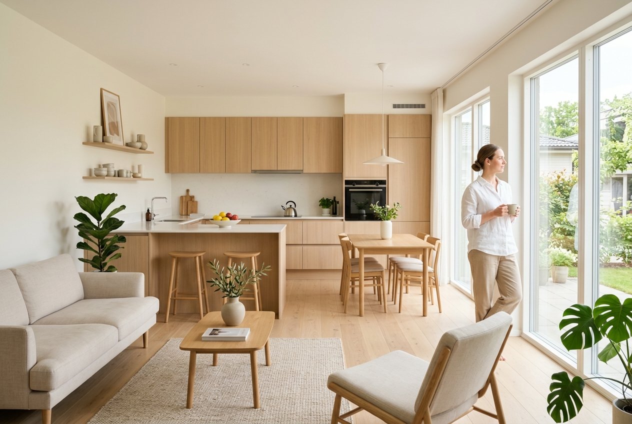 Habitación despejada y organizada para control de plagas