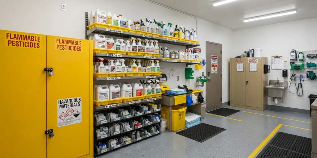 Instalación homologada para almacenaje de biocidas